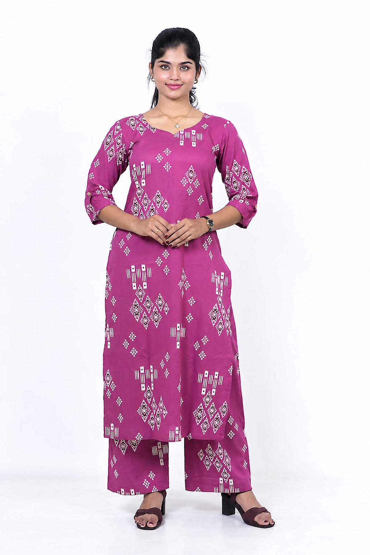 Mauve Ikat Co-ord Set