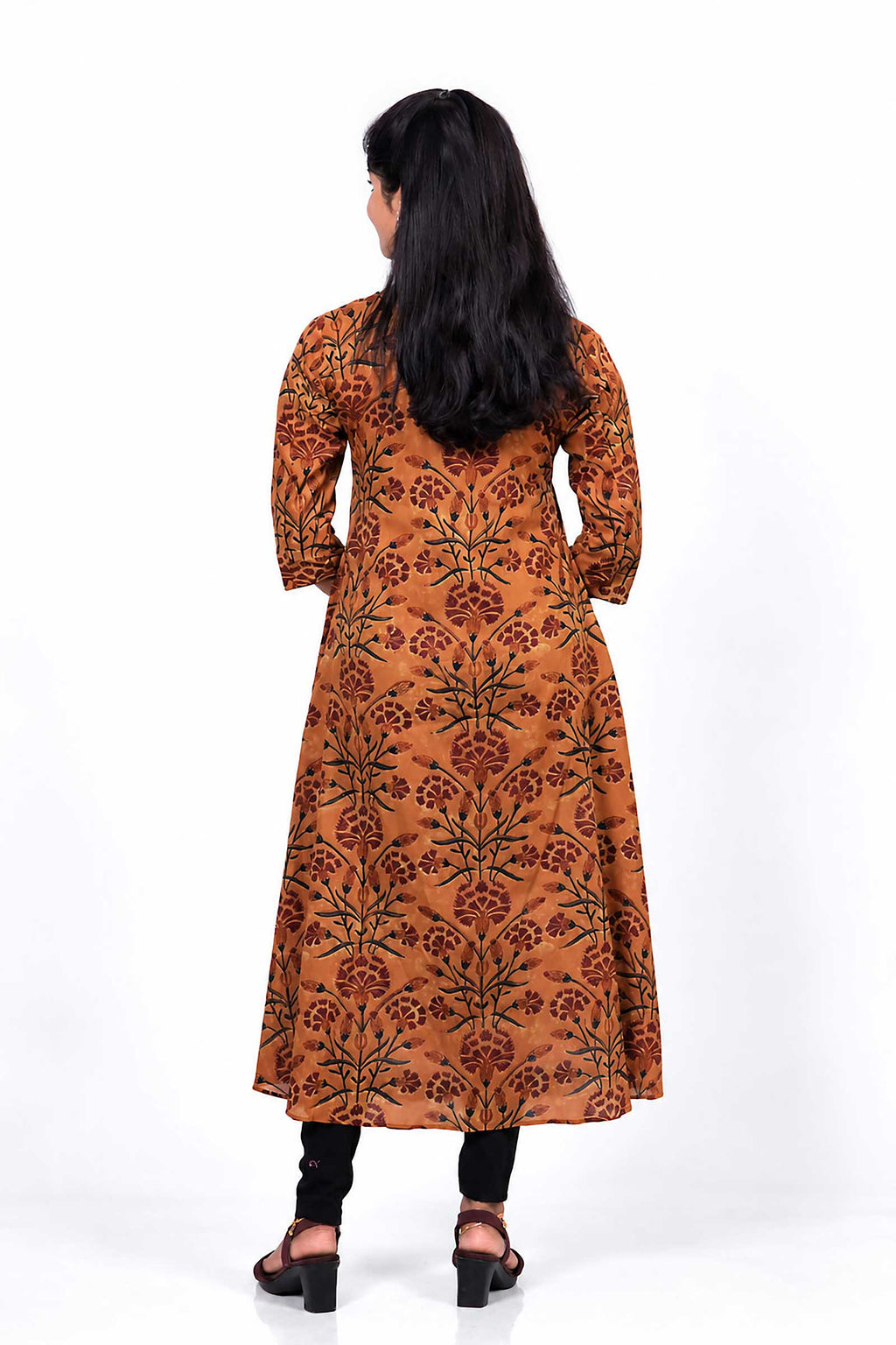 Rust Blossom Alia Cut Kurti