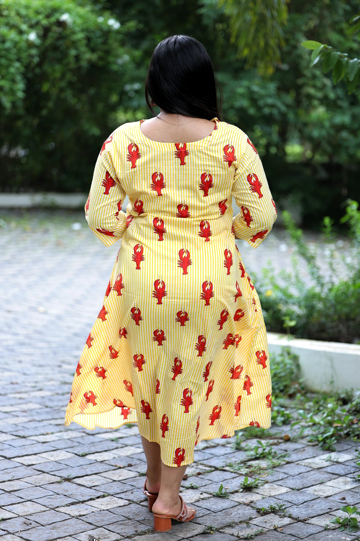 Sunshine Lobster Stripe Kurti