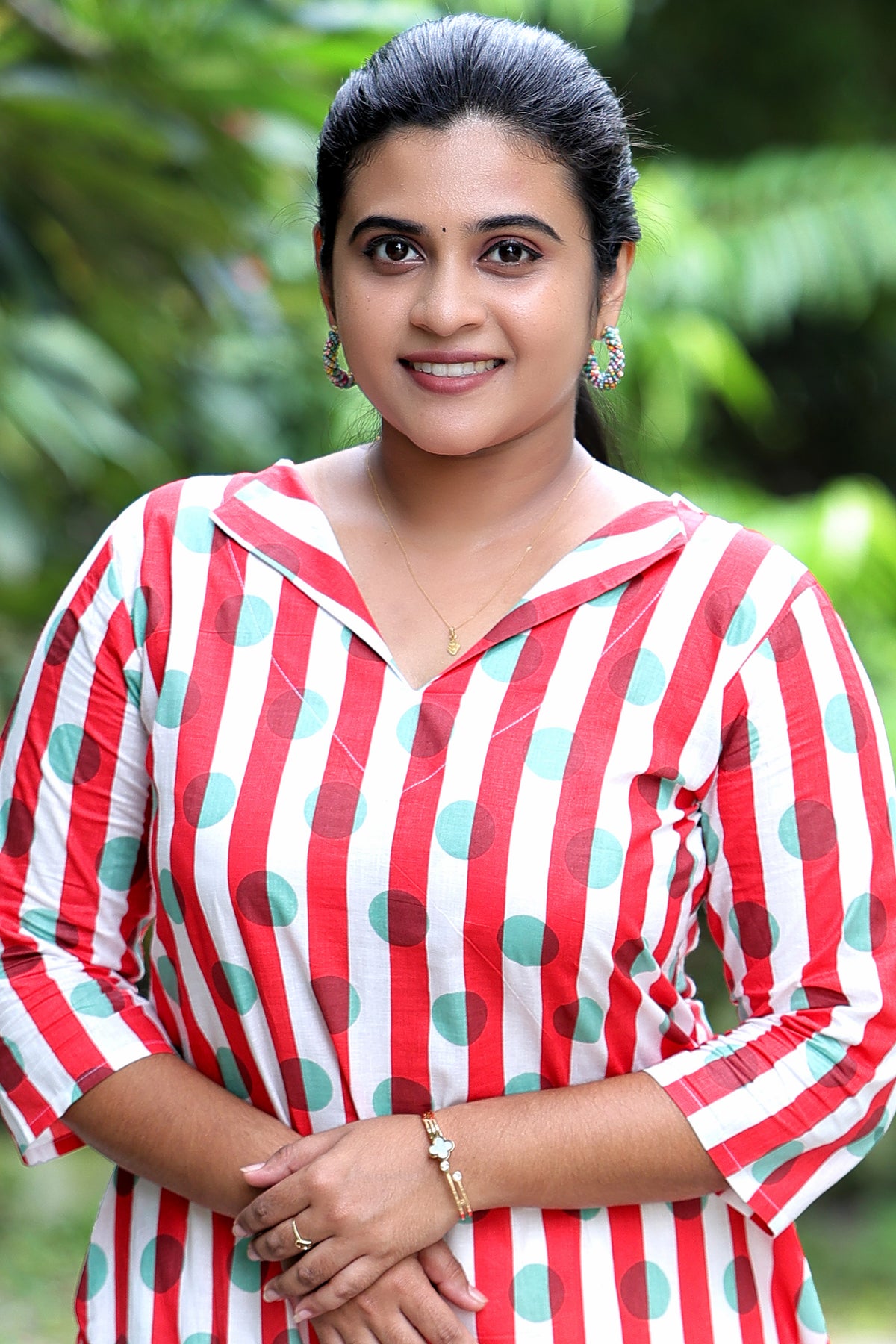Candy Stripe Dot Kurti