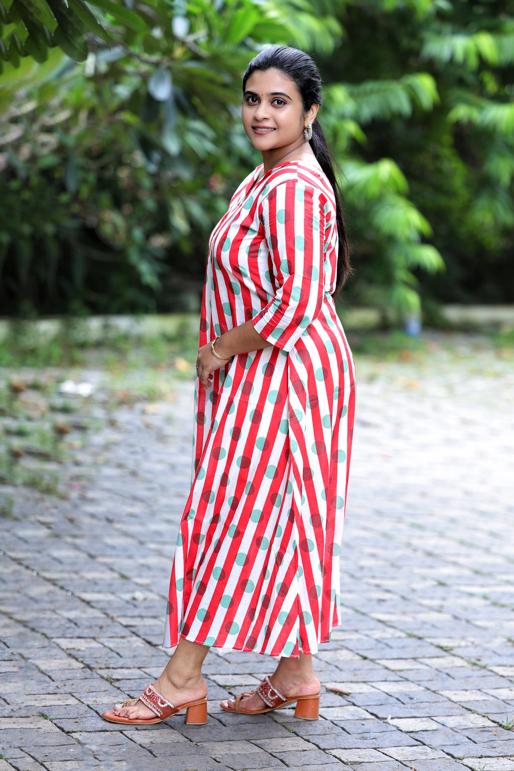 Candy Stripe Dot Kurti