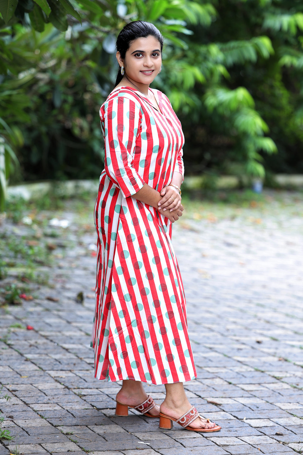 Candy Stripe Dot Kurti