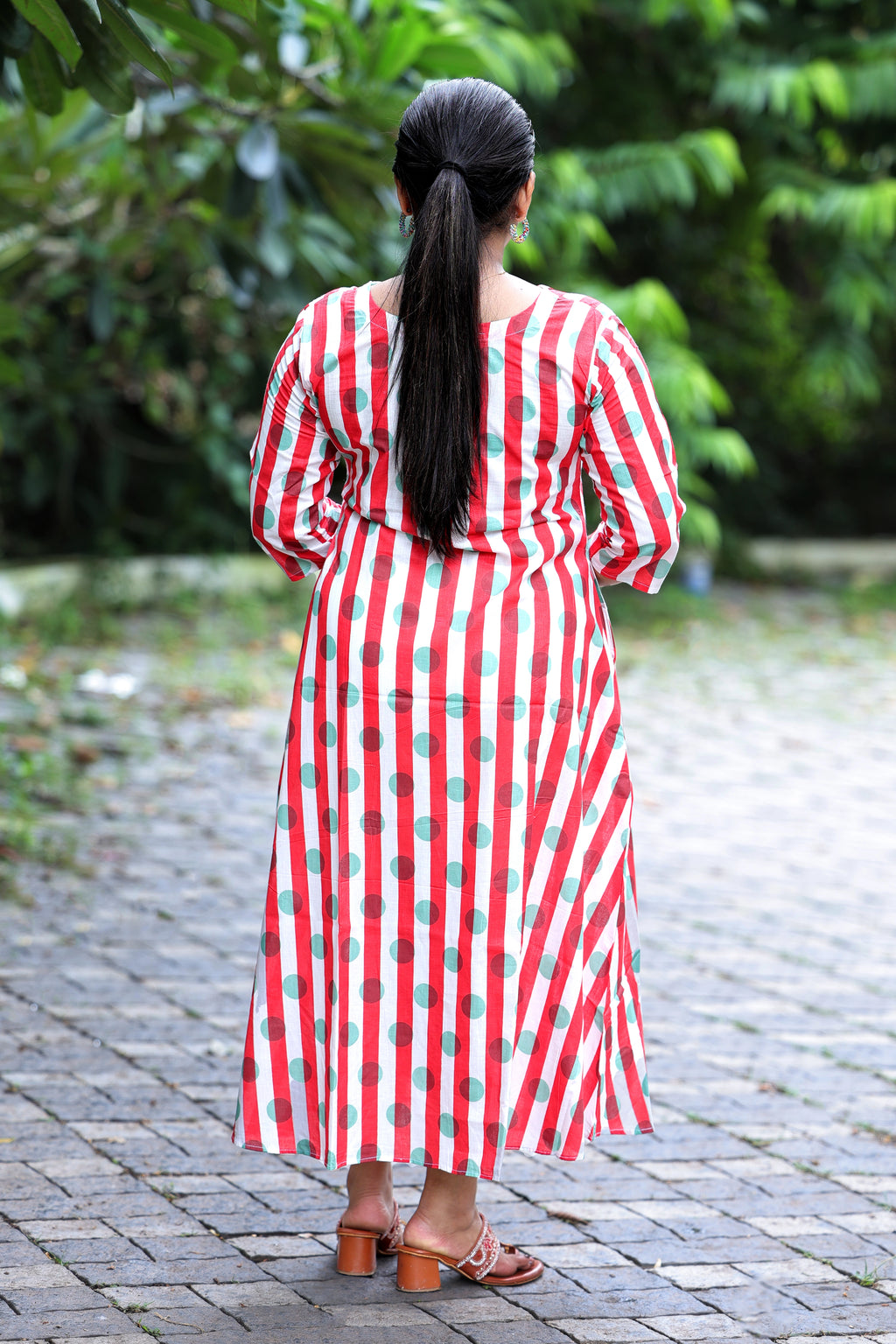 Candy Stripe Dot Kurti