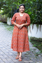 Terracotta Floral Kurti