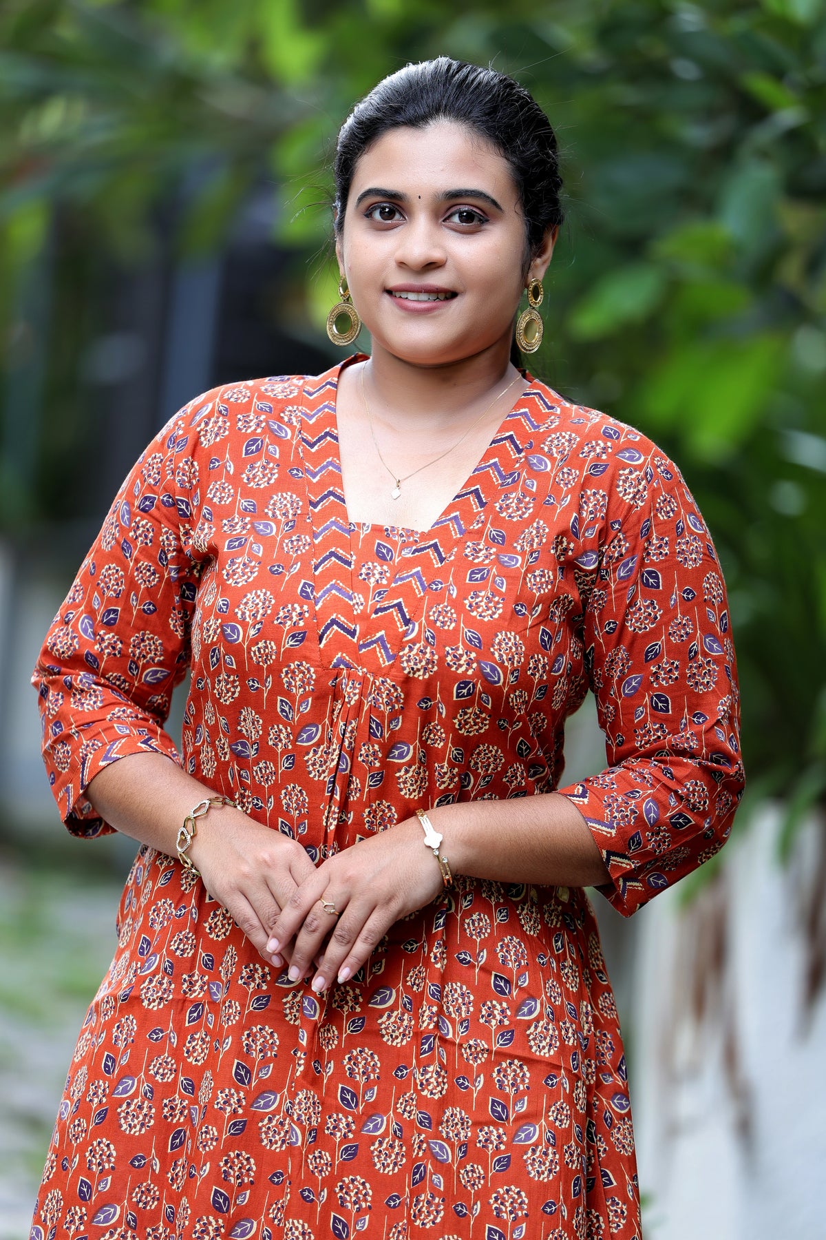 Terracotta Floral Kurti