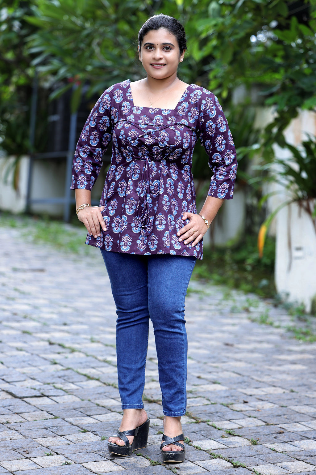Jamun Bloom Short Kurti