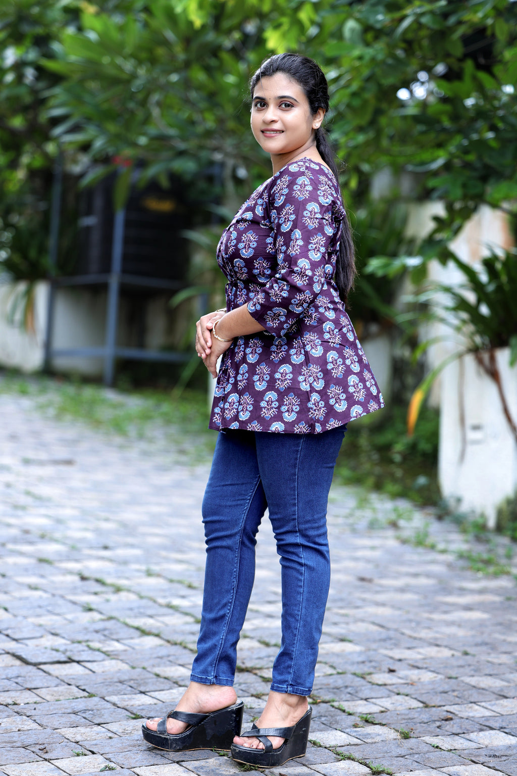 Jamun Bloom Short Kurti