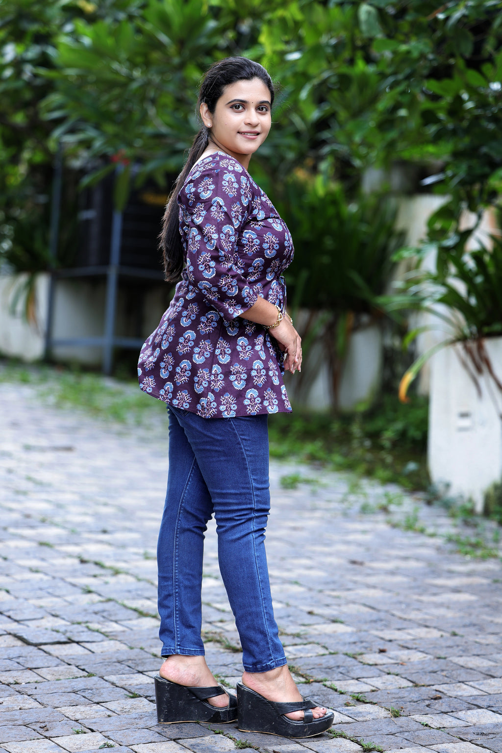 Jamun Bloom Short Kurti