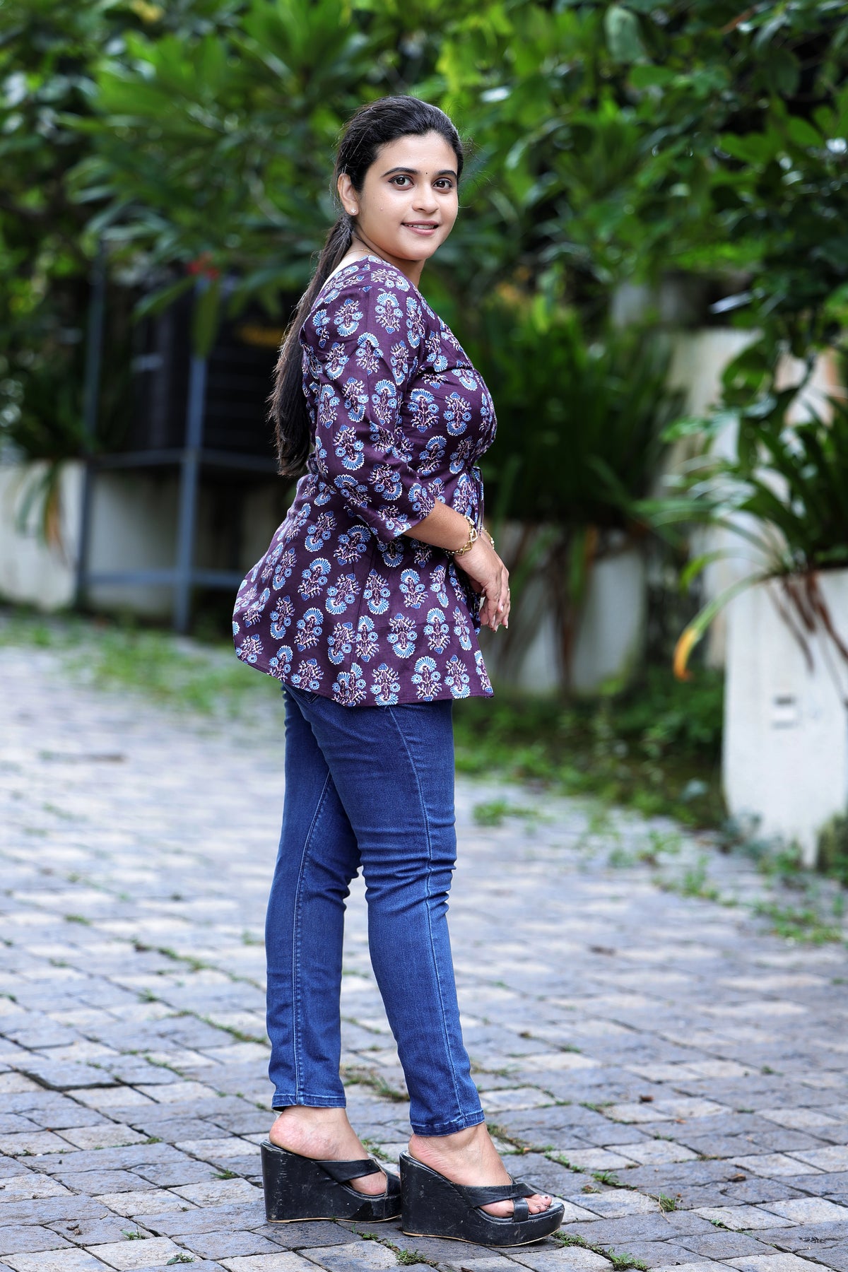 Jamun Bloom Short Kurti