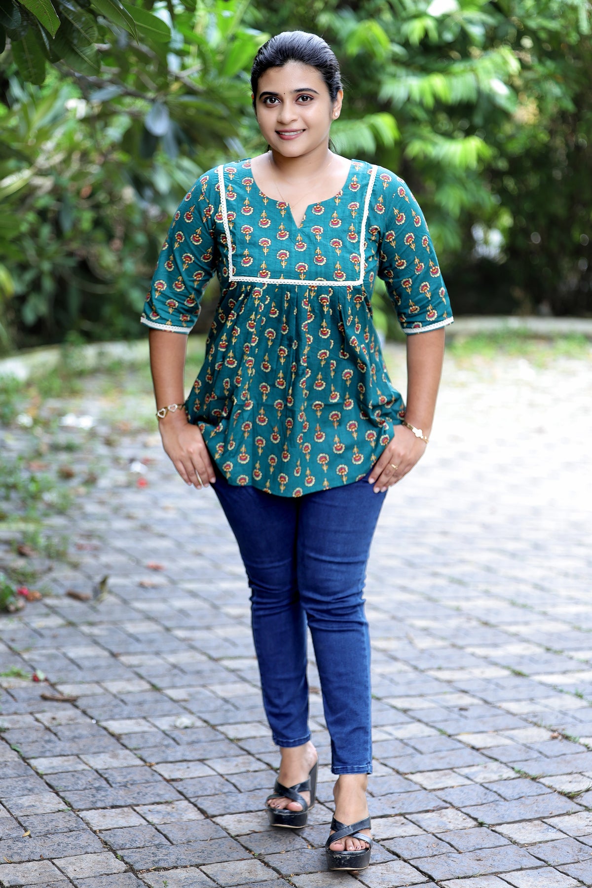 Moss Garden Lace Top