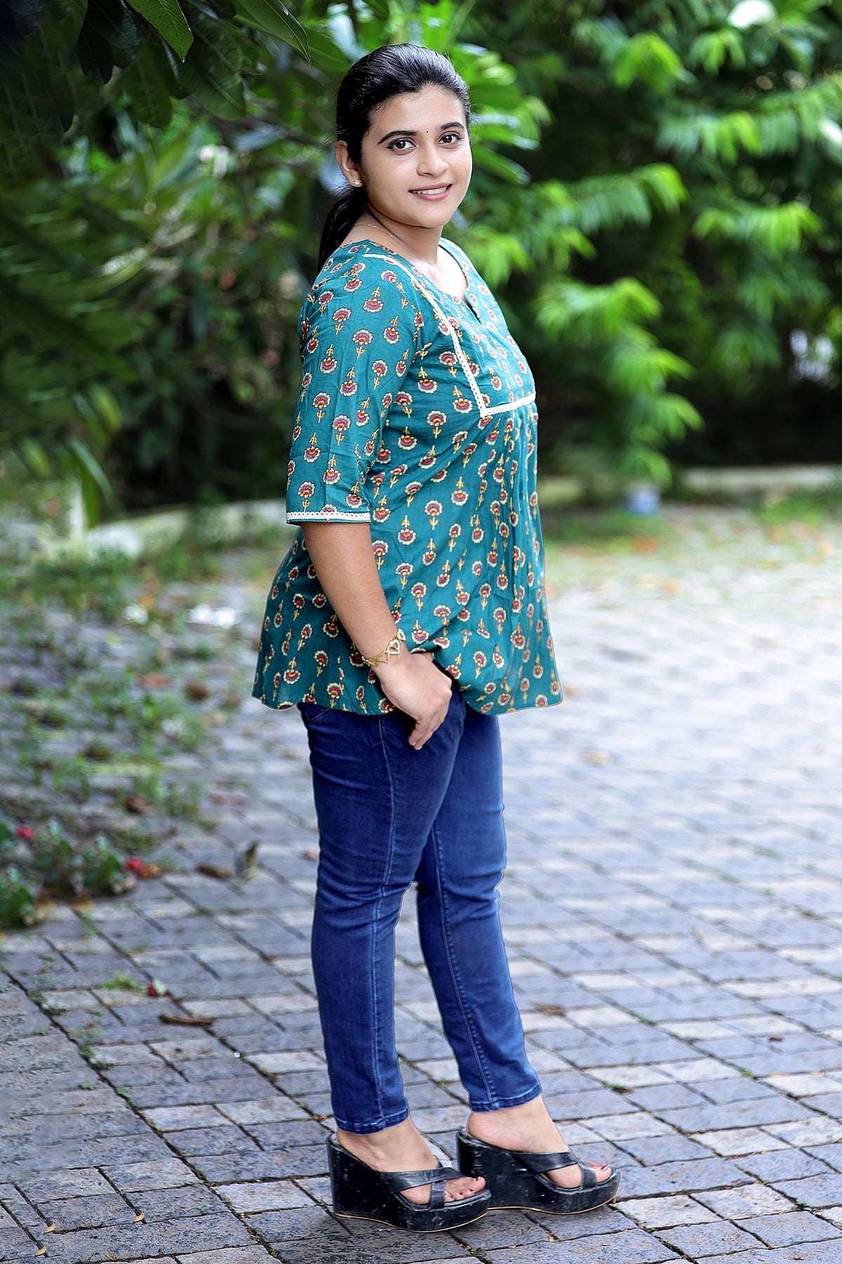 Moss Garden Lace Top