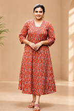 Terracotta Floral Kurti