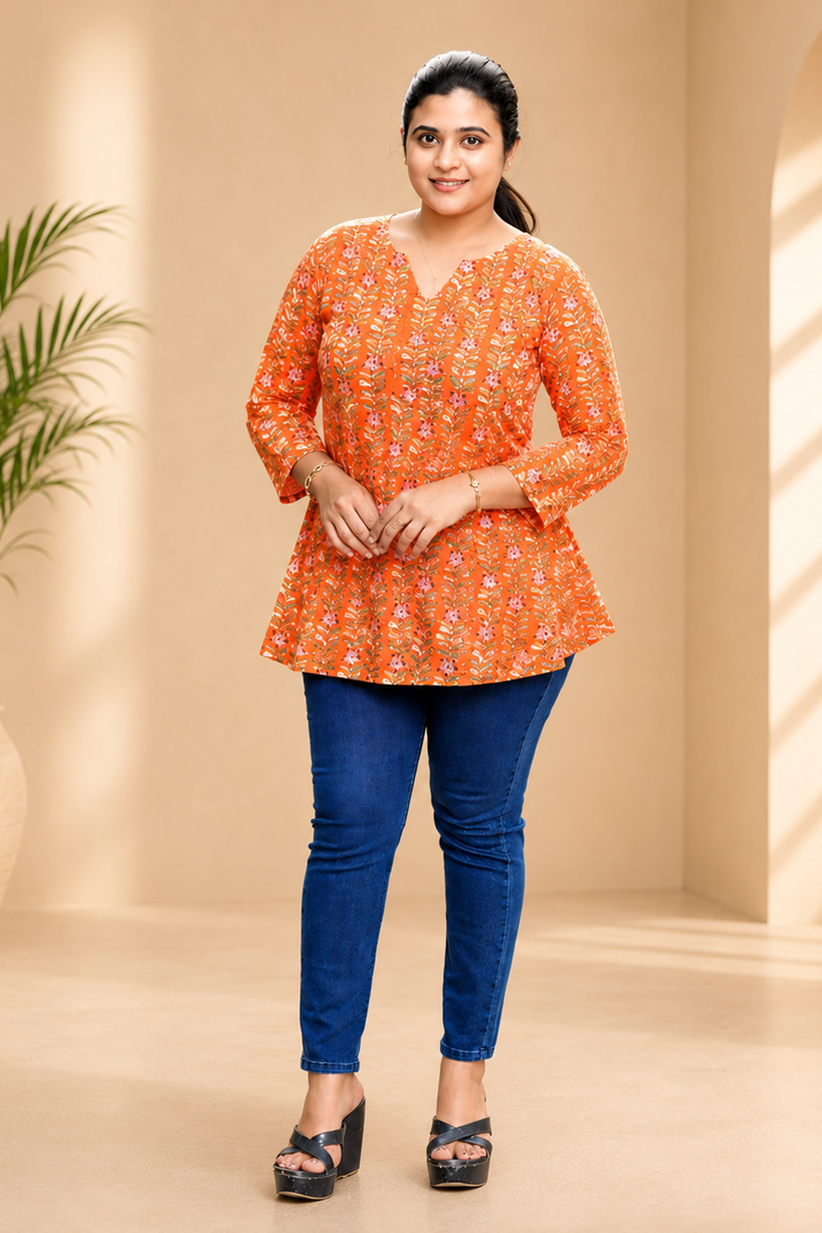Marigold Vine Short kurti